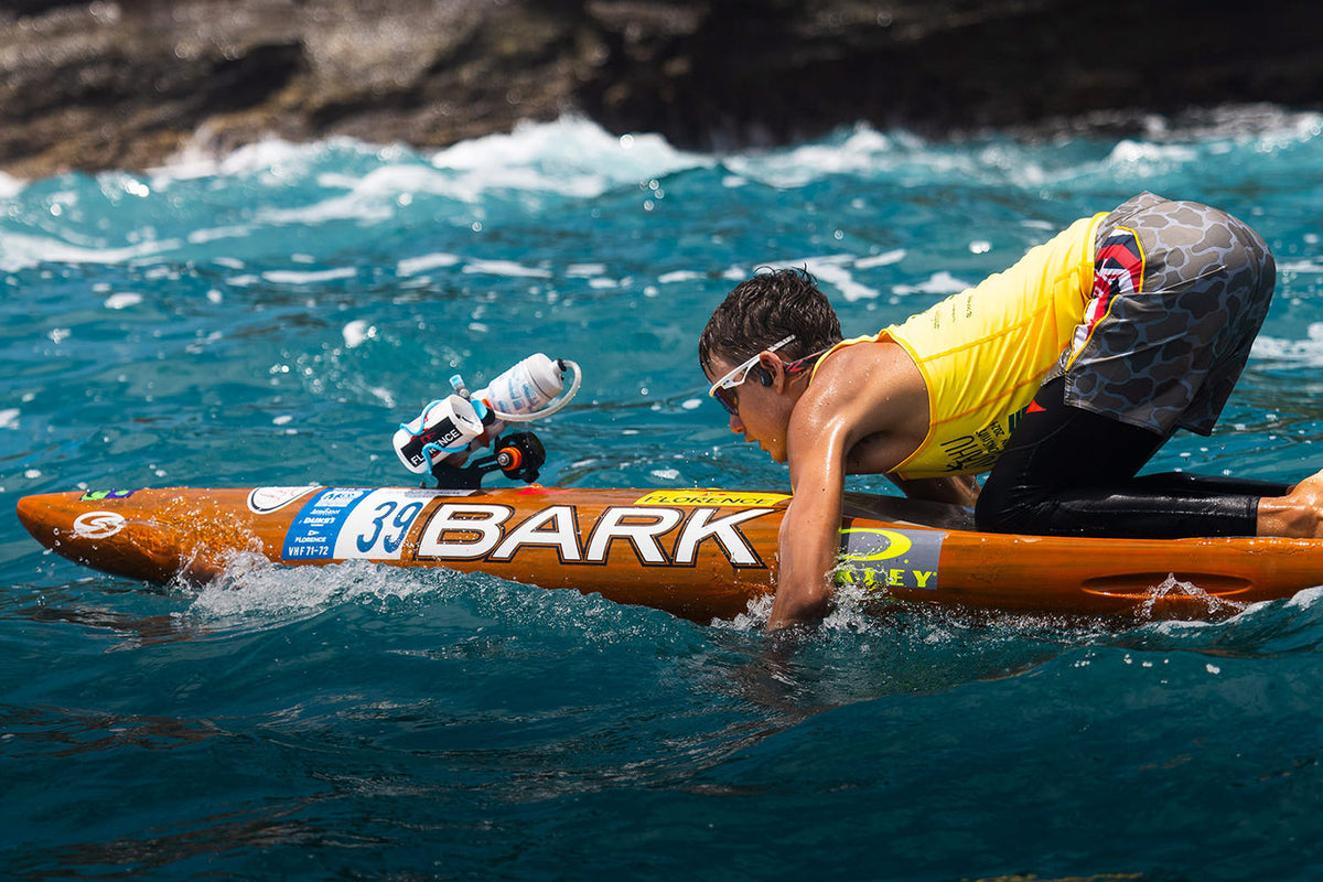 Toa Pere paddling Molokai to Oahu in Hydratights