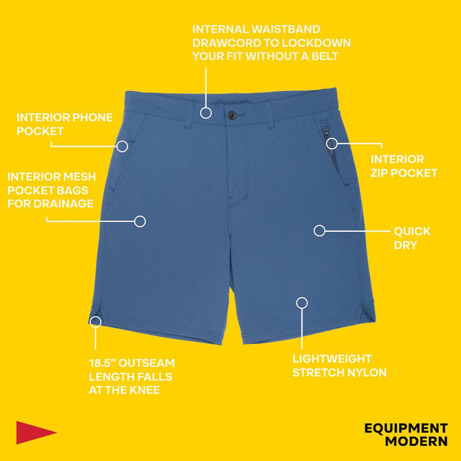 Color:Dark Blue-Florence All-Purpose Nylon Hybrid Short