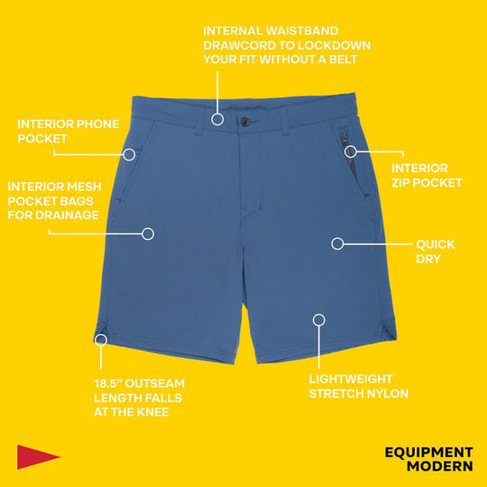 Color:Dark Blue-Florence All-Purpose Nylon Hybrid Short
