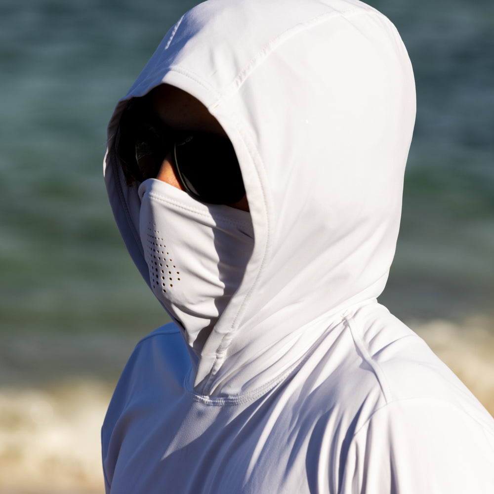 Color:White-Florence Sun Pro LS Hooded Max UPF Shirt -alt