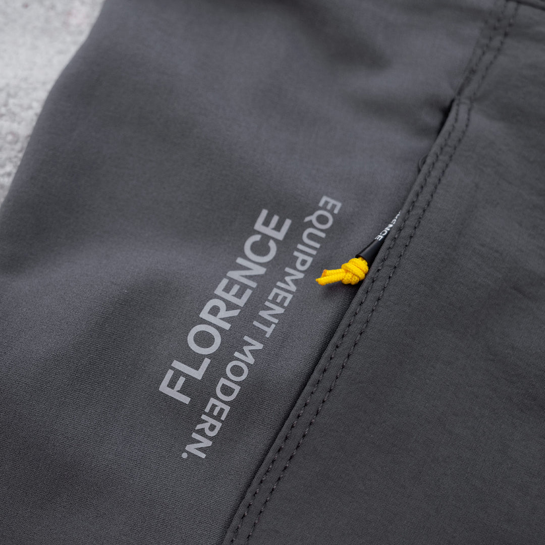 Color:Charcoal Solid-Florence Marine X Cordura Boardshort -alt