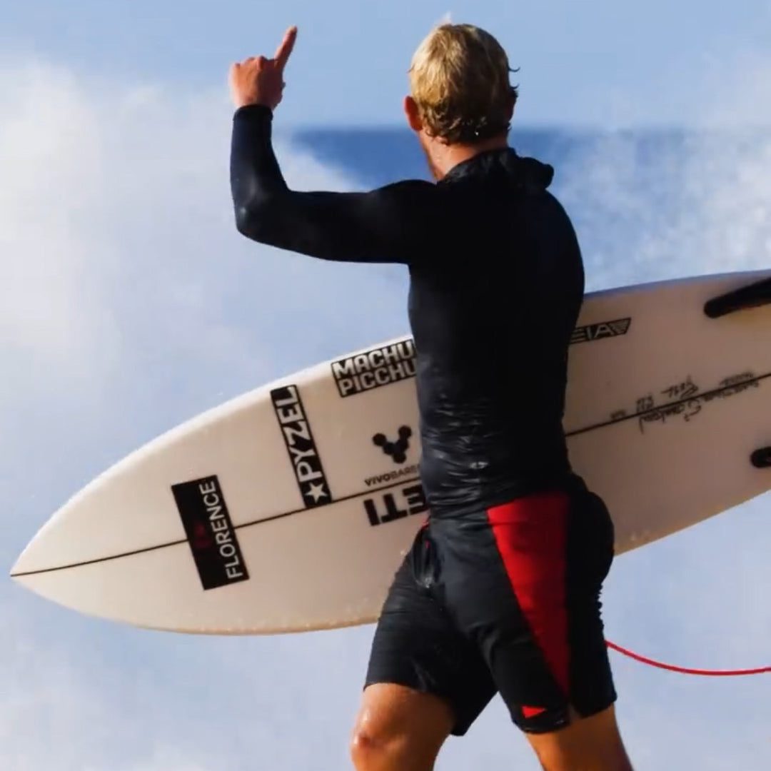 Color:Black Racing Red-Florence Cordura® Airtex Boardshort