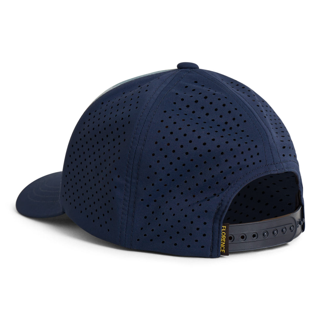 Color:Light Sea Blue Camo-Florence Camo Airtex Trucker Hat