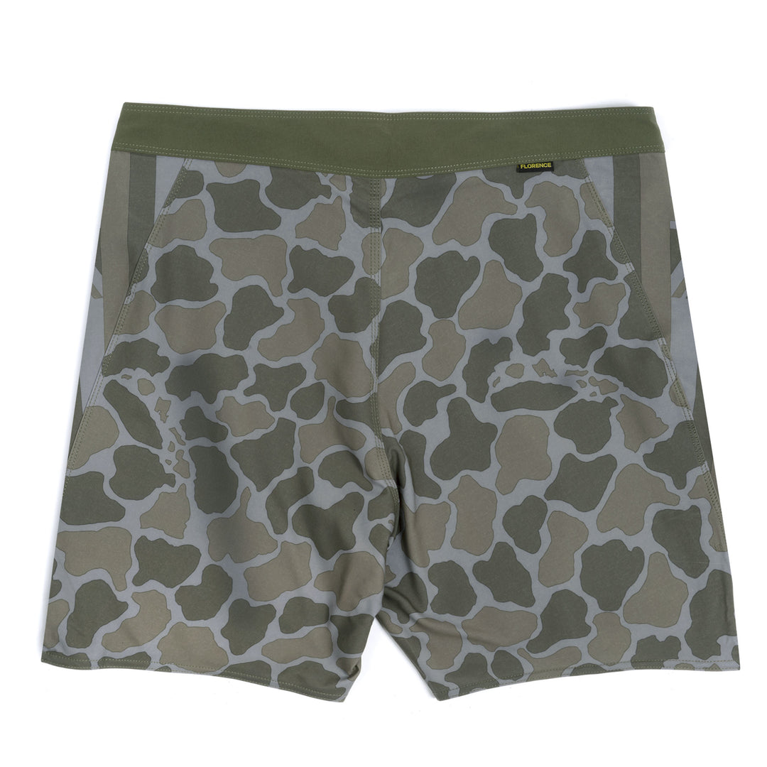 Color:New Burnt Olive-F1 Pro Hawaii Camo Boardshort
