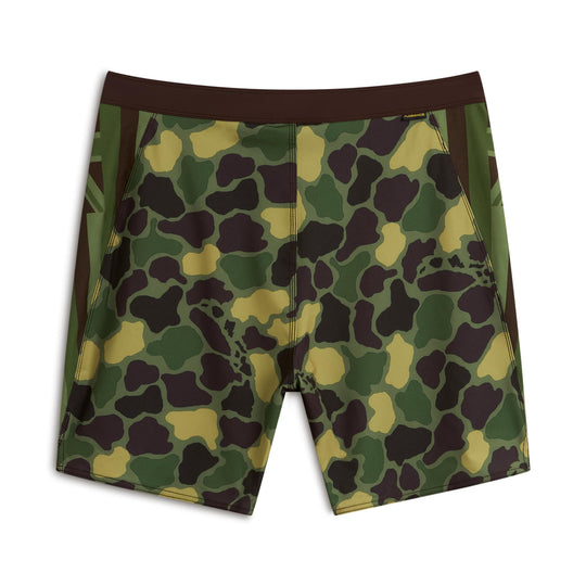 Color:Tropic Green Camo-Florence F1 Pro Hawaii Camo Boardshort