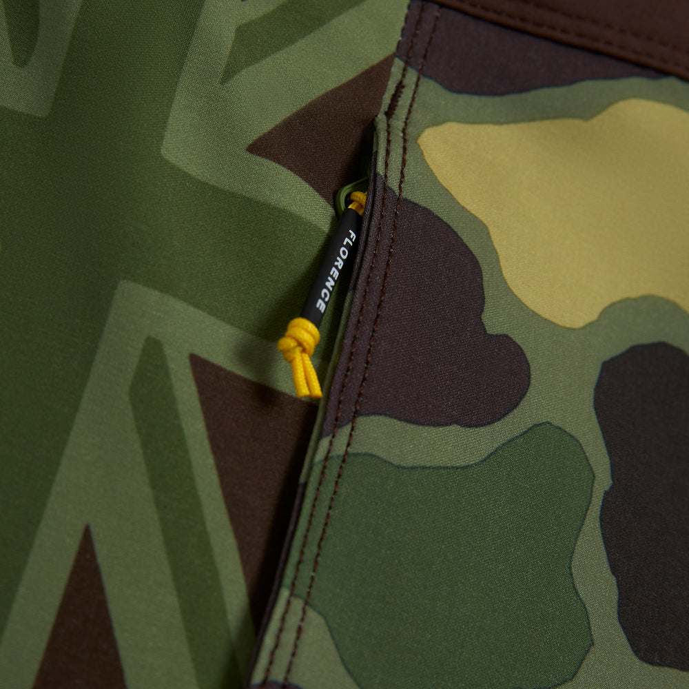Color:Tropic Green Camo-Florence F1 Pro Hawaii Camo Boardshort -alt