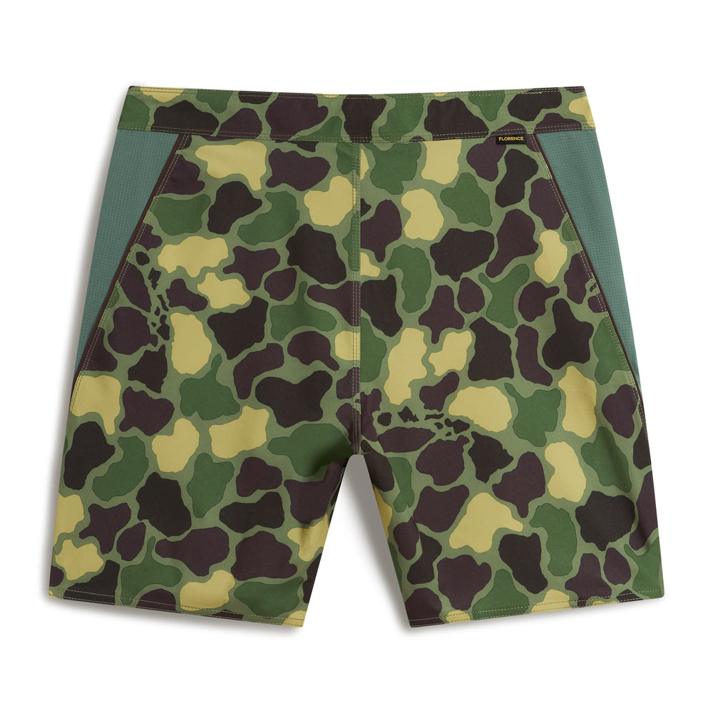 Color:Tropic Green Camo-Florence F1 Airtex Gamma Boardshort -alt