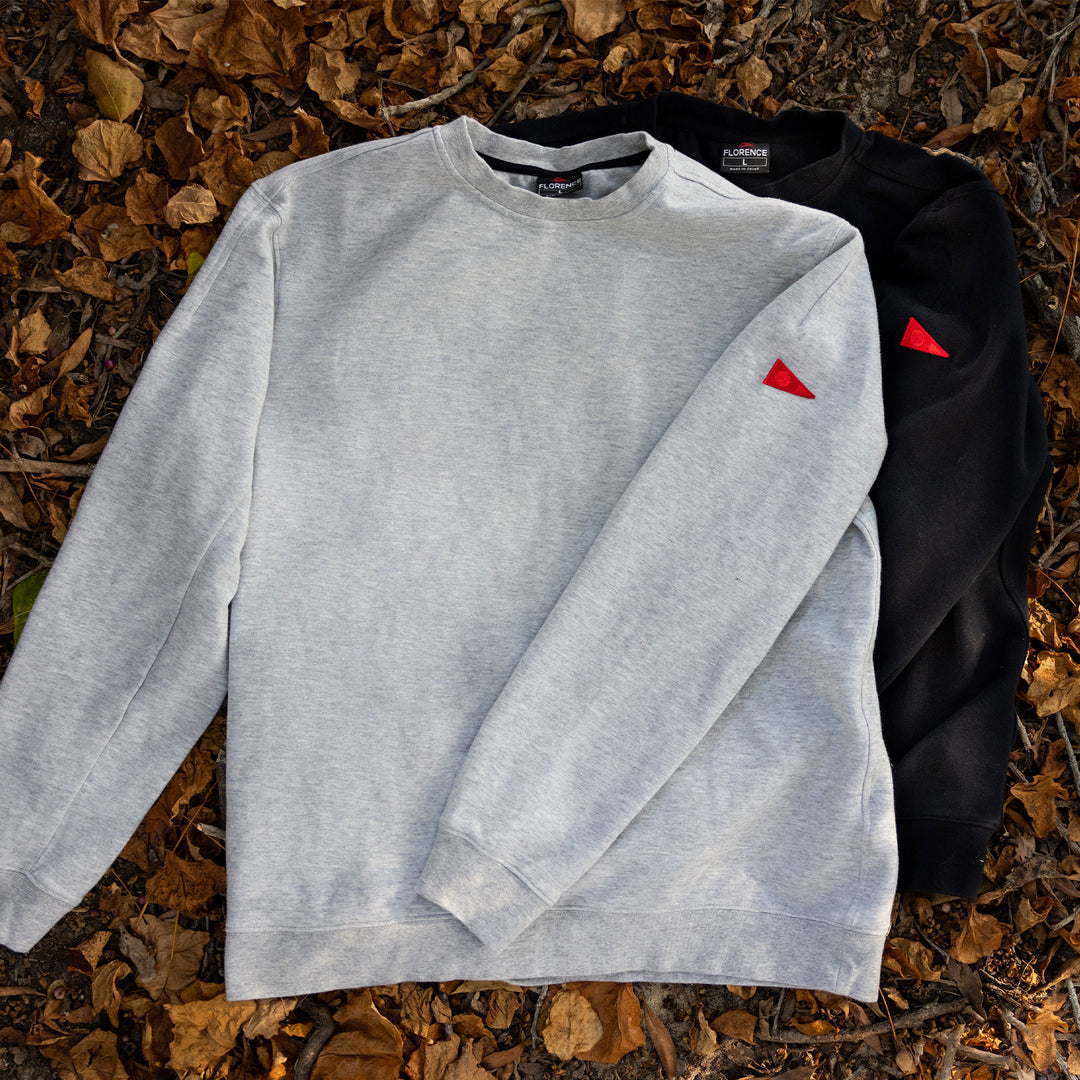 Color:Light Heather Grey-Florence Space Fleece Crew -alt