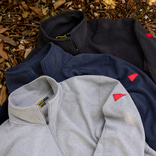 Color:Light Heather Grey-Polartec® Micro Fleece Half Zip