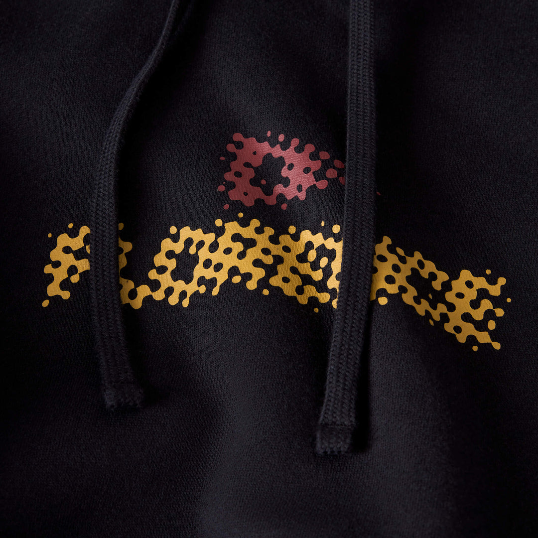 Color:Black-Florence Logo Halftone Hoodie