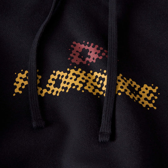 Color:Black-Florence Logo Halftone Hoodie