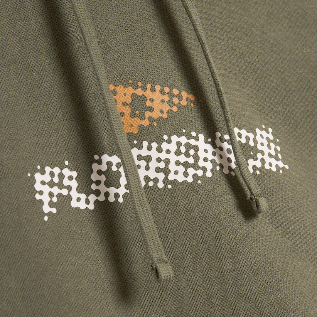 Color:Thyme-Florence Logo Halftone Hoodie