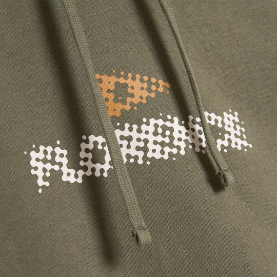 Color:Thyme-Florence Logo Halftone Hoodie