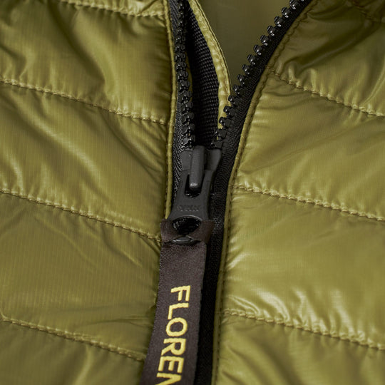 Color:Burnt Olive-Florence Pertex® Hooded Primaloft® Puffer
