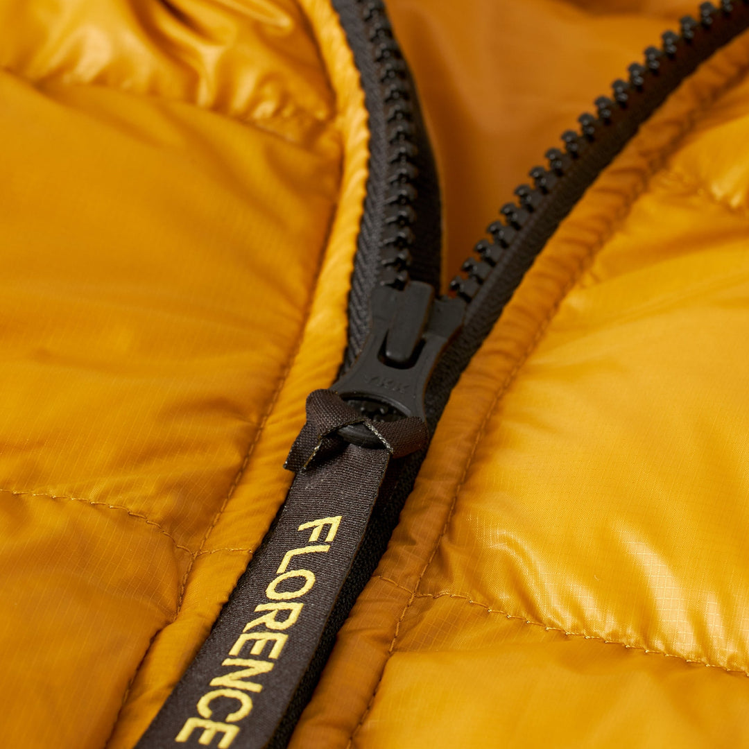 Color:Mustard-Florence Pertex® Hooded Down Puffer