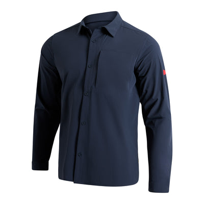 Color:Navy-Florence Airtex Expedition Long Sleeve Shirt