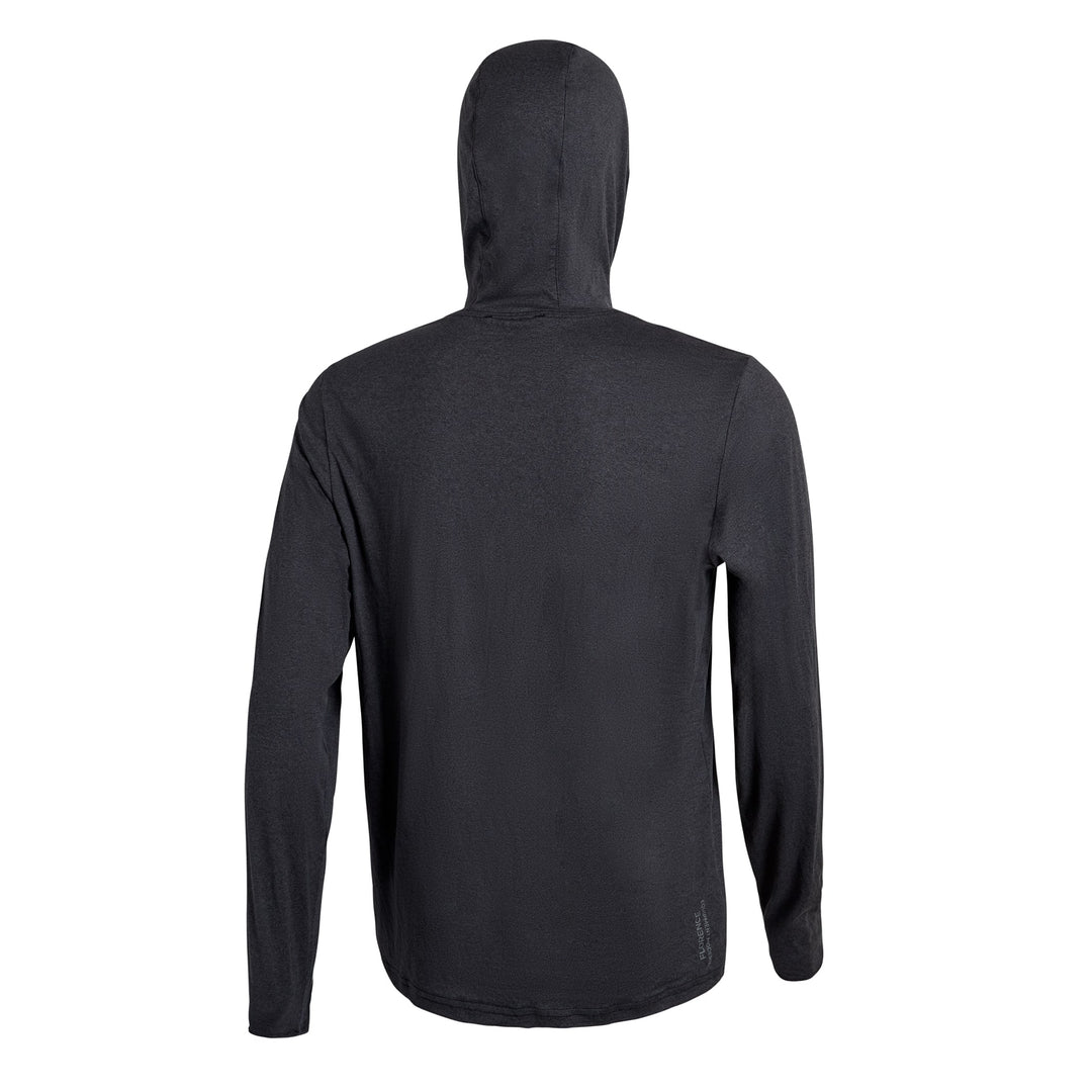 Color:Heather Black-Florence Sun Pro Adapt Long Sleeve Hooded UPF Shirt