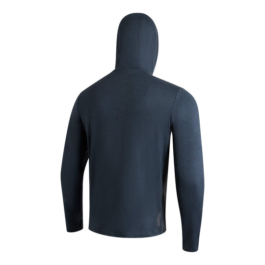 Color:Heather Navy-Adapt Long Sleeve Hooded UPF Shirt