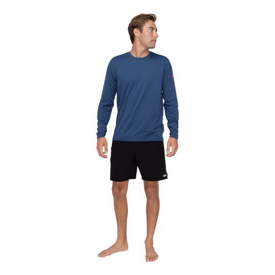 Color:Dark Navy-Florence Airtex Long Sleeve Shirt 