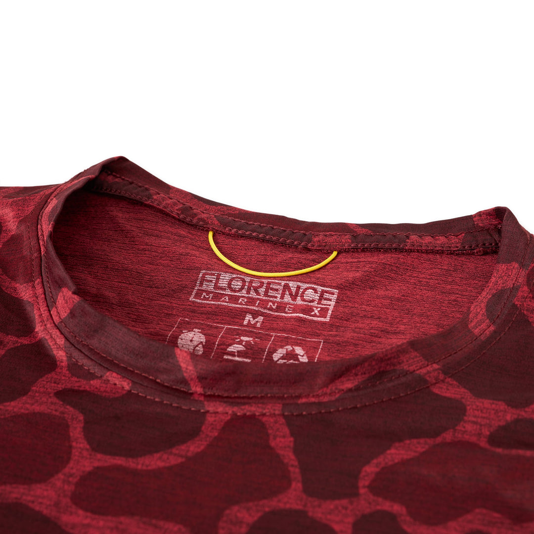 Color:Heather Maroon Camo-Florence Airtex Long Sleeve Shirt -alt
