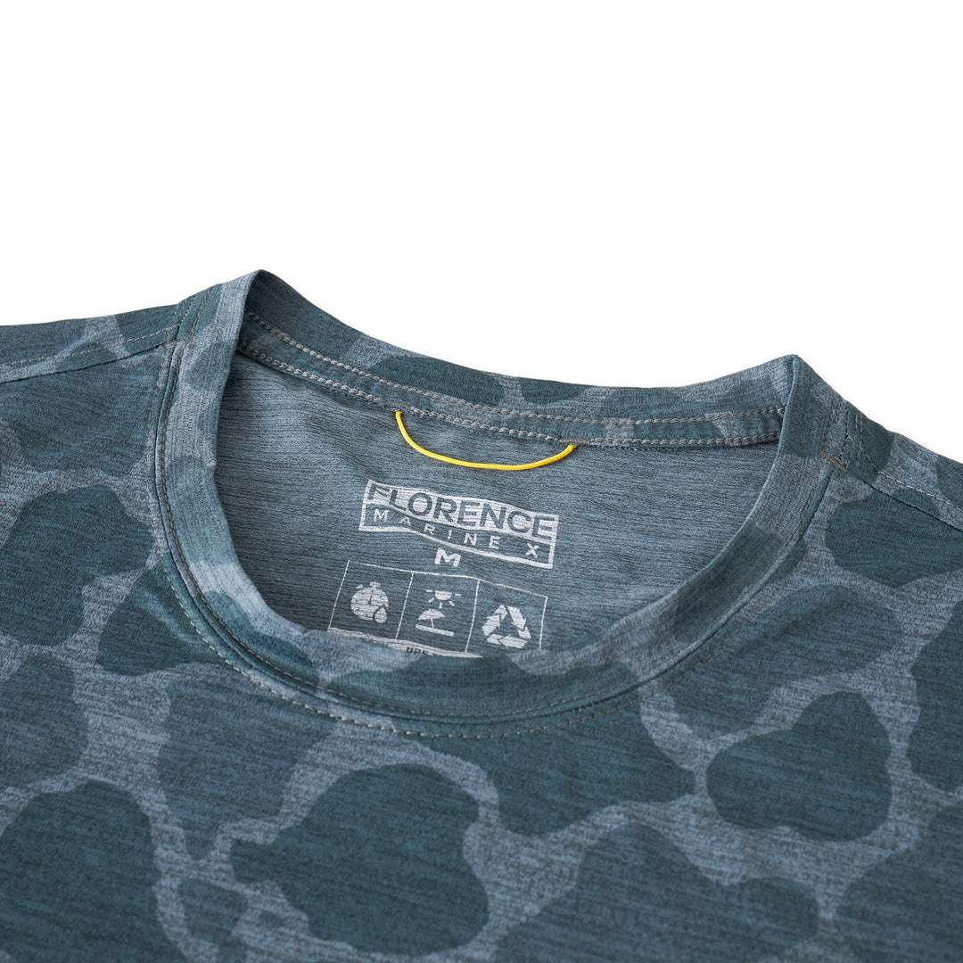 Color:Heather Light Sea Blue Camo-Florence Airtex Long Sleeve Shirt