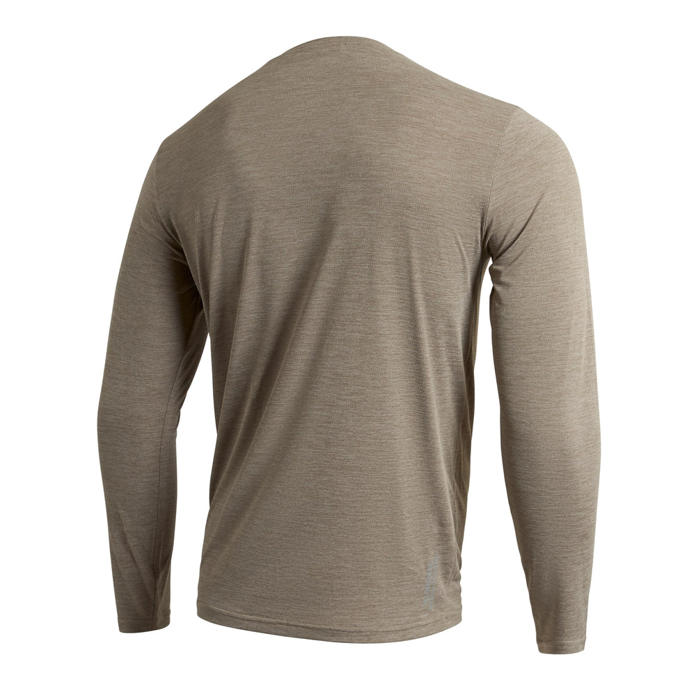 Color:Heather Vintage Khaki-Florence Airtex Long Sleeve Shirt -alt