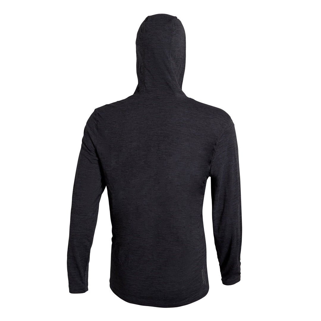 Color:Heather Charcoal-Florence Airtex Long Sleeve Hooded Shirt