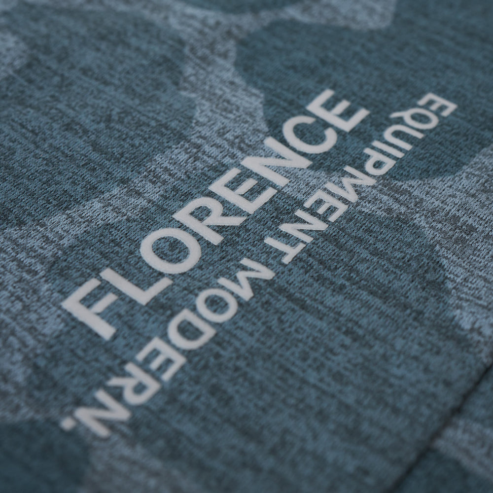 Color:Heather Light Sea Blue Camo-Florence Airtex Long Sleeve Hooded Shirt -alt