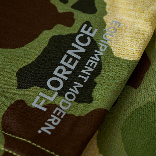 Color:Heather Tropic Green Camo-Florence Airtex Long Sleeve Hooded Shirt