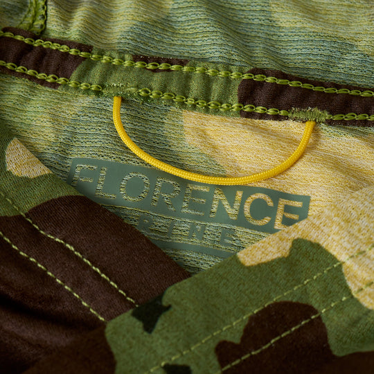 Color:Heather Tropic Green Camo-Florence Airtex Long Sleeve Hooded Shirt
