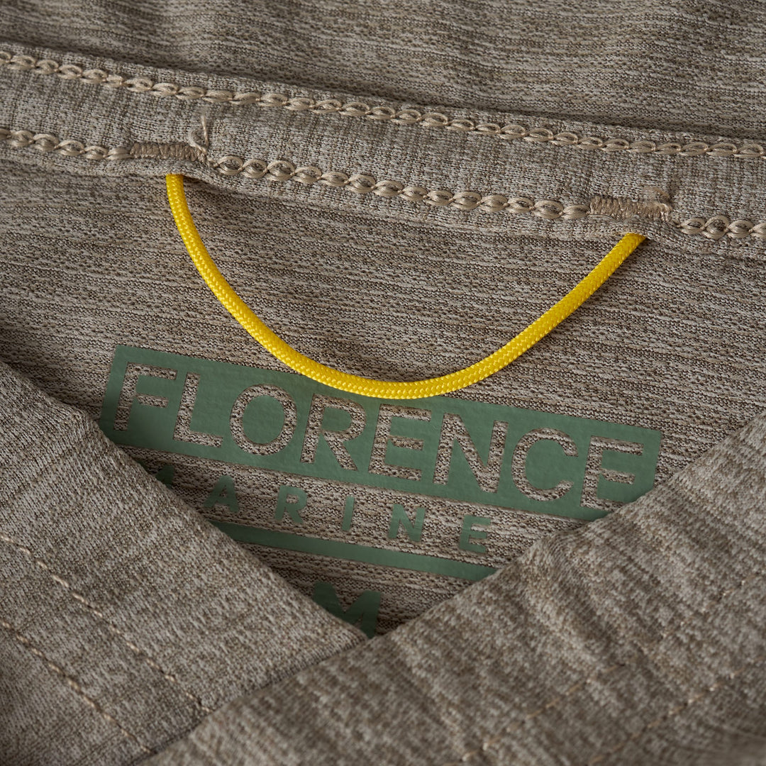 Color:Heather Vintage Khaki-Florence Airtex Long Sleeve Hooded Shirt