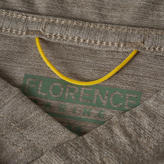 Color:Heather Vintage Khaki-Florence Airtex Long Sleeve Hooded Shirt