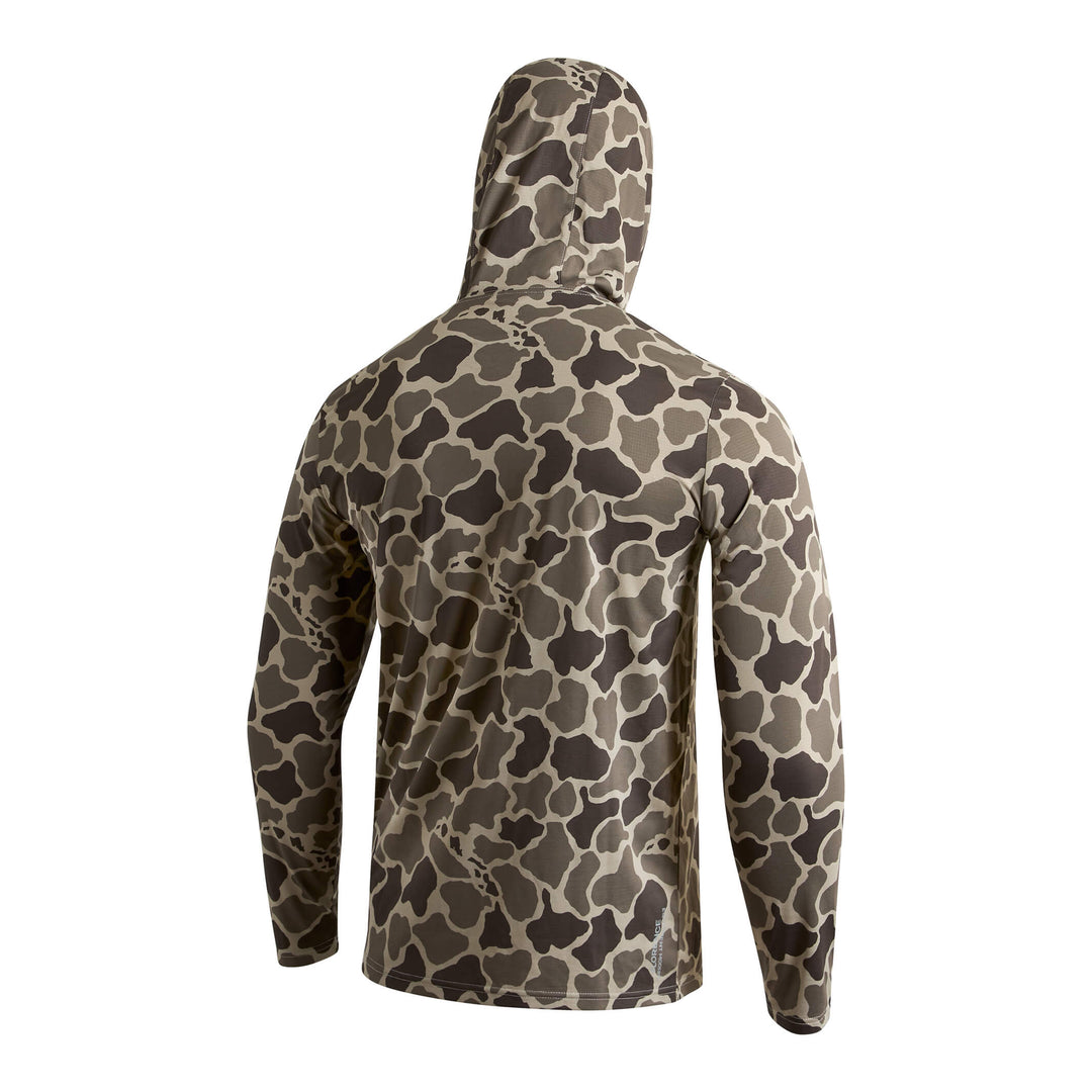 Color:Tundra Camo-Florence Airtex Long Sleeve Hooded Shirt 