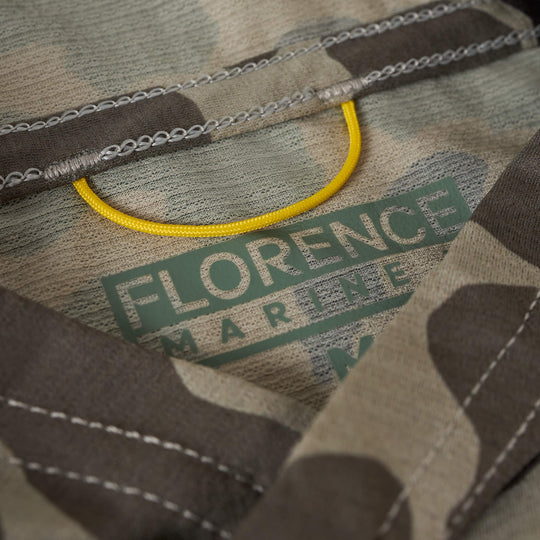 Color:Tundra Camo-Florence Airtex Long Sleeve Hooded Shirt