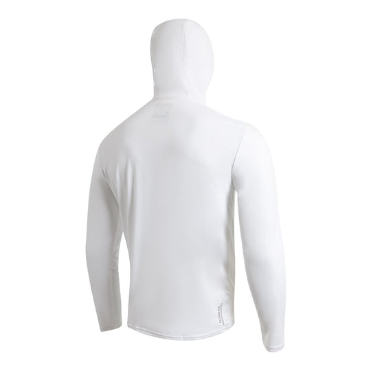 Color:White-Florence Airtex Long Sleeve Hooded Shirt
