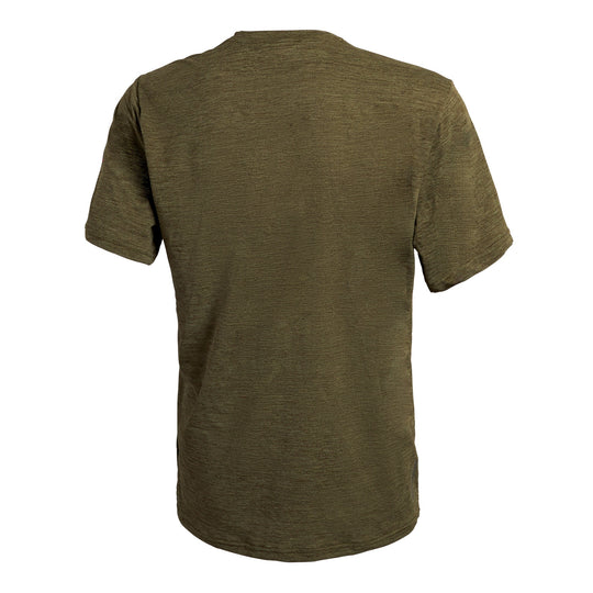 Color:Heather Burnt Olive-Florence Airtex Short Sleeve Shirt