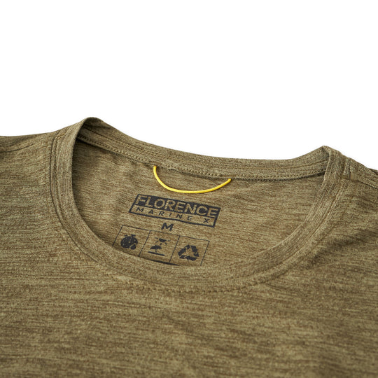 Color:Heather Burnt Olive-Florence Airtex Short Sleeve Shirt