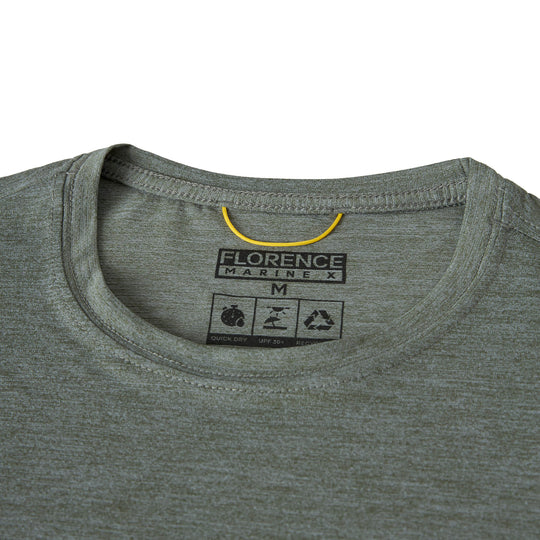 Color:Heather Dark Sage-Florence Airtex Short Sleeve Shirt