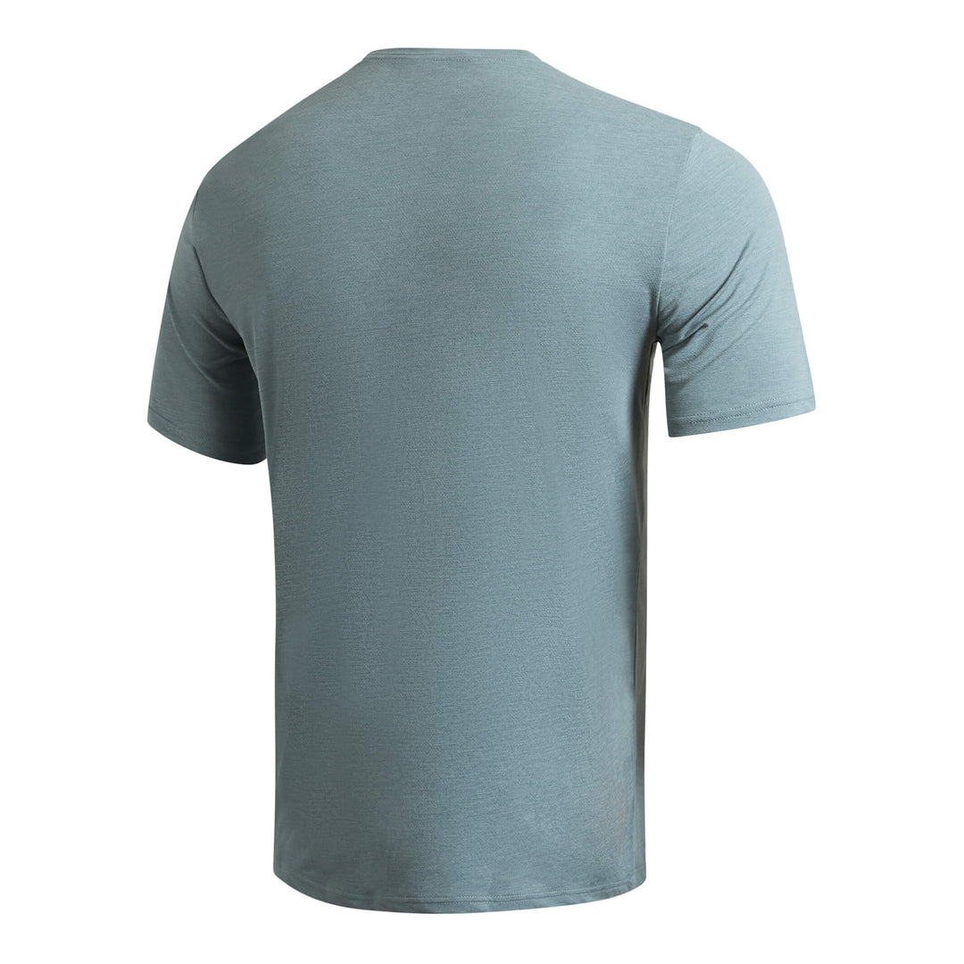 Color:Heather Light Sea Blue-Florence Airtex Short Sleeve Shirt