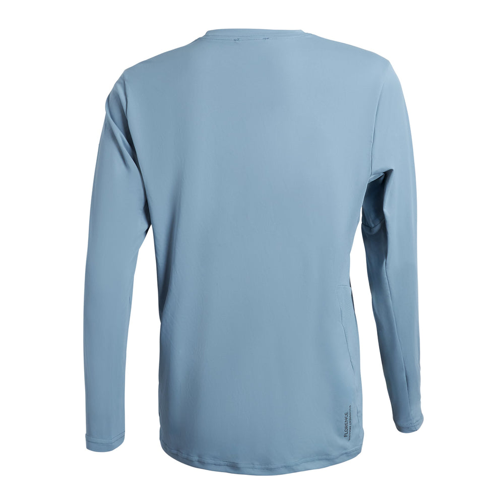 Color:Steel Blue-Florence Sun Pro Logo Long Sleeve UPF Shirt -alt