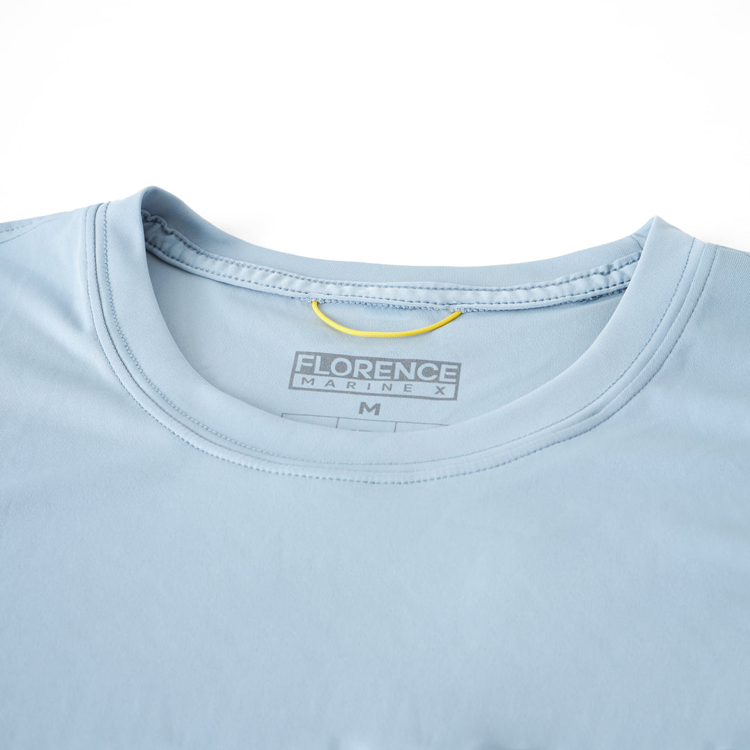 Color:Steel Blue-Florence Sun Pro Logo Long Sleeve UPF Shirt