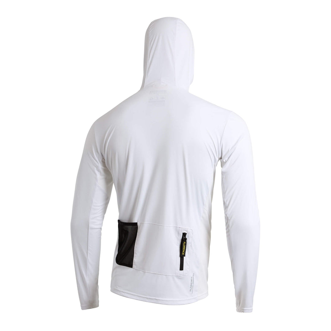Color:White-Florence Sun Pro LS Hooded Max UPF Shirt 