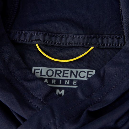 Color:Department Navy-Florence Sun Pro Long Sleeve Crossover Hooded UPF Shirt