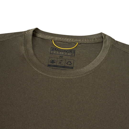 Color:Heather Burnt Olive-Florence Sun Pro Short Sleeve UPF Surf Shirt