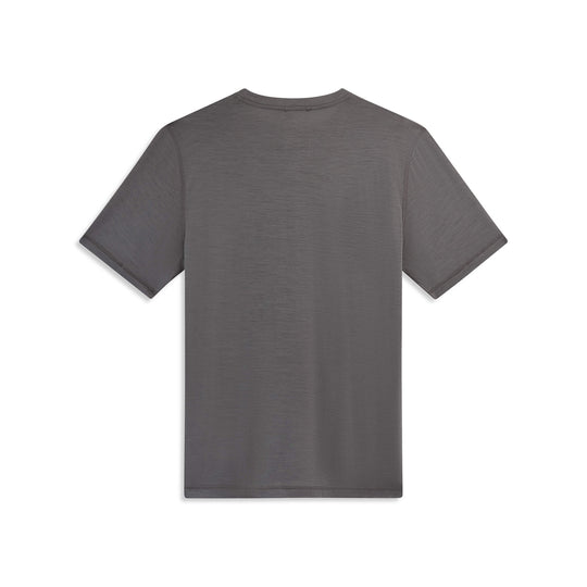 Color:Cement-Merino Wool Short Sleeve Shirt -alt
