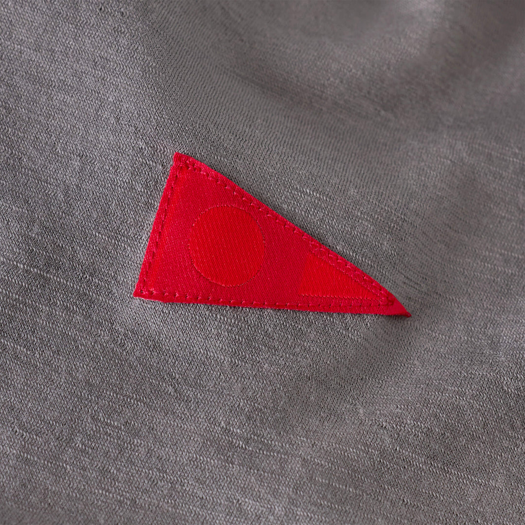 Color:Cement-Merino Wool Short Sleeve Shirt