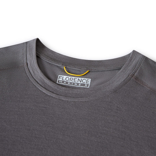 Color:Cement-Merino Wool Short Sleeve Shirt