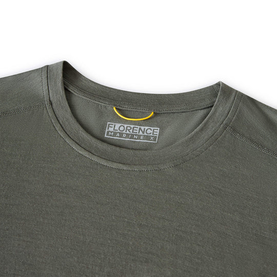Color:OD Green-Merino Wool Short Sleeve Shirt