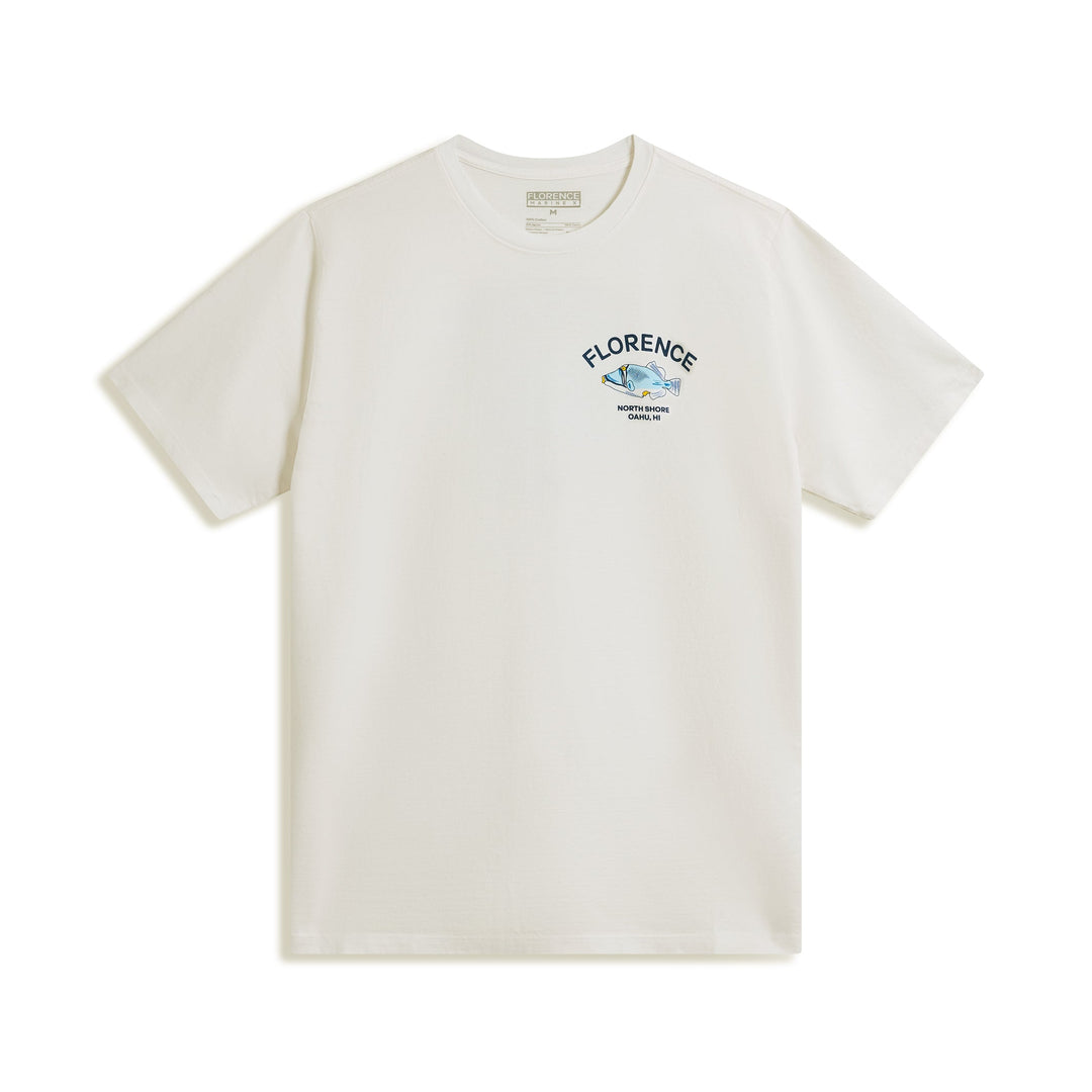 Color:Off White-Florence State Fish T-Shirt