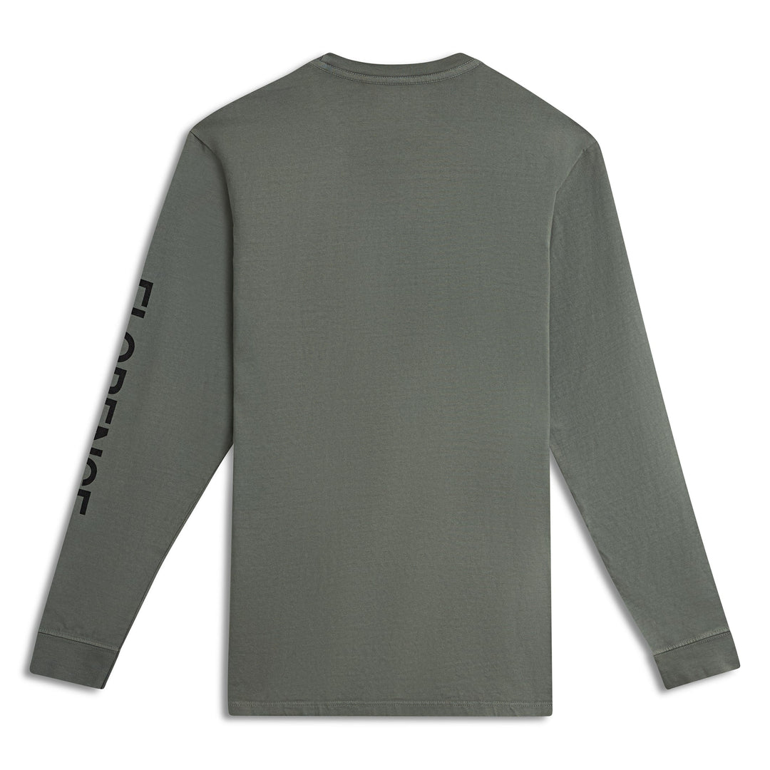 Color:Dark Sage-Florence Burgee Long Sleeve T-Shirt 
